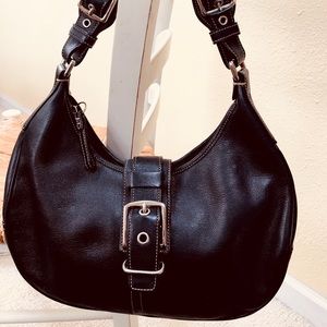 COACH HOBO BLACK LEATHER BAG